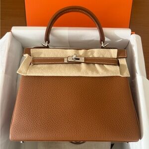 SAC KELLY II RETOURNE 25 VEAU TOGO 37 GOLD